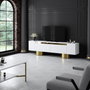 Hanah Home Bohem Soporte para TV Blanco y Dorado
